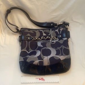 Coach Women's Handbag Optic Navy Metallic